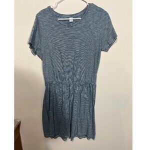 Old Navy - Women's Blue & White Striped Knit Dress - Size Large